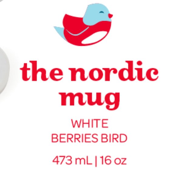 David's Tea Retired White Berries Bird Nordic Mug with Infuser and Lid 2014 - Picture 3 of 11
